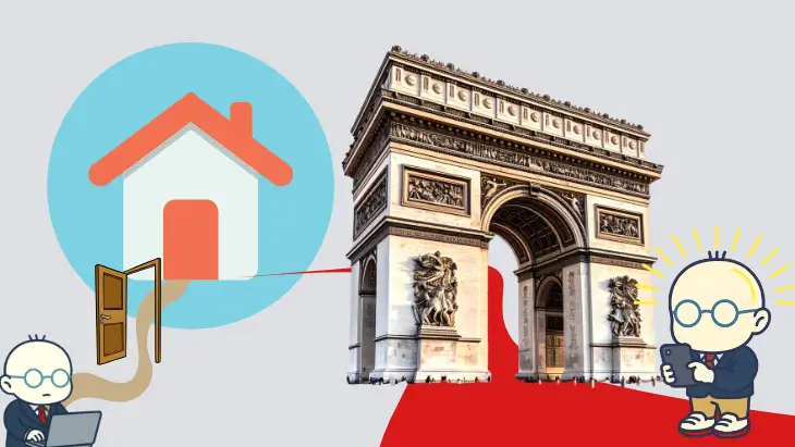 外構集客におけるスマホとパソコンの流入時の差を表したイメージ図