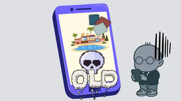 レスポンシブ非対応のホームページをスマホで見て「見づらい」と感じるユーザーのストレス図