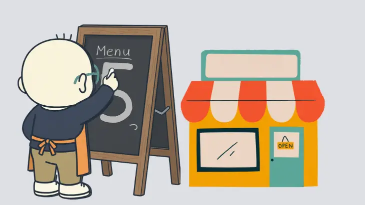 外構業者のホームページに必須の「5つの情報(専門性、強み、実績、価格感、問い合わせフロー)」を示すリスト。