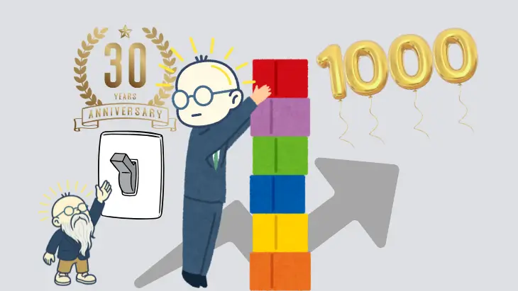 創業年数・施工件数など実績をビジュアルで伝える画像