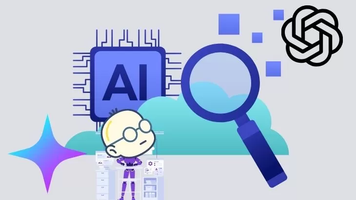 ChatGPTやGeminiなどの生成AIが回答を生成する仕組みを示したLLMOの概念図