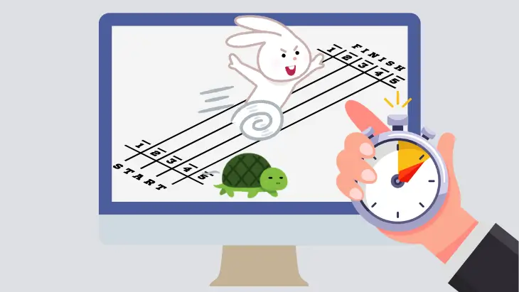 PageSpeed Insightsの活用イメージを表現したイラスト
