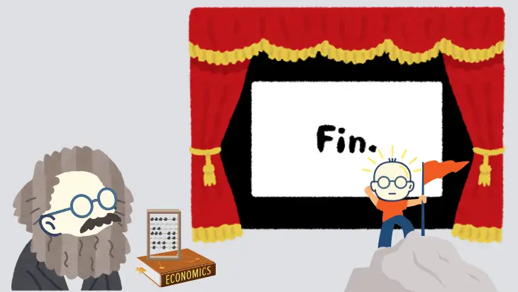 ピークエンドの法則を説明する図と行動経済学を表すイラスト